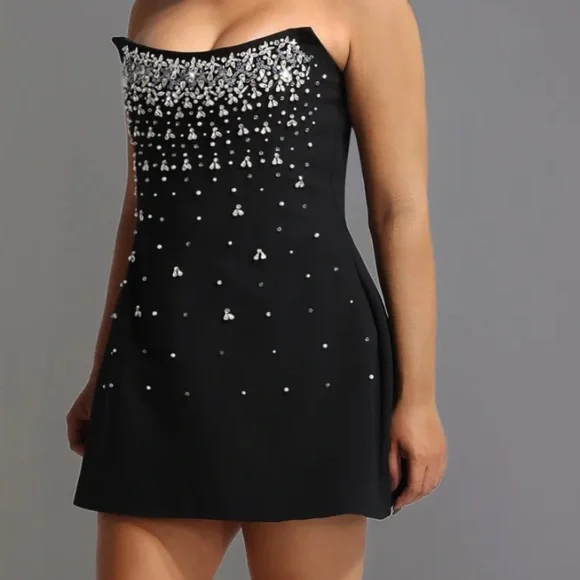 Bella Barnett MAVIS STRAPLESS DIAMOND MINI DRESS - Picture 5 of 10